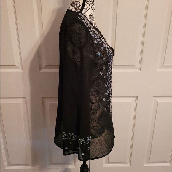 Venus Bohemian style black sequin embellished cover up - Picture 2 of 7